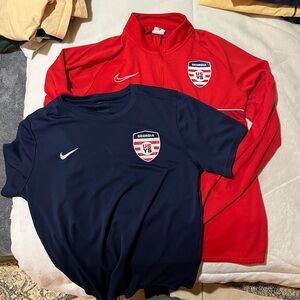 Nike Red and Navy Georgia Soccer Apparel